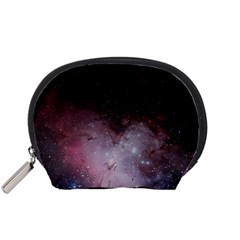 Eagle Nebula Wine Pink And Purple Pastel Stars Astronomy Accessory Pouch (small) by genx