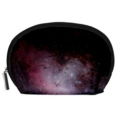 Eagle Nebula Wine Pink And Purple Pastel Stars Astronomy Accessory Pouch (large) by genx