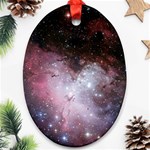 Eagle Nebula Wine Pink and Purple pastel Stars Astronomy Ornament (Oval) Front