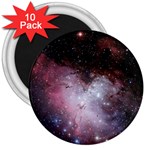 Eagle Nebula Wine Pink and Purple pastel Stars Astronomy 3  Magnets (10 pack)  Front