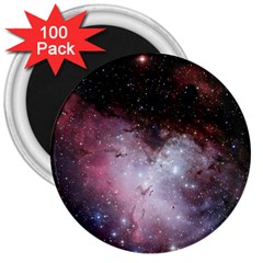 Eagle Nebula Wine Pink And Purple Pastel Stars Astronomy 3  Magnets (100 Pack)