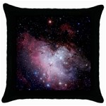 Eagle Nebula Wine Pink and Purple pastel Stars Astronomy Throw Pillow Case (Black) Front