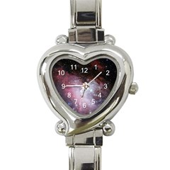 Eagle Nebula Wine Pink And Purple Pastel Stars Astronomy Heart Italian Charm Watch