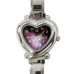 Eagle Nebula Wine Pink and Purple pastel Stars Astronomy Heart Italian Charm Watch Front