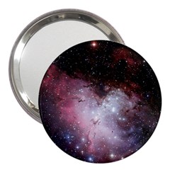 Eagle Nebula Wine Pink And Purple Pastel Stars Astronomy 3  Handbag Mirrors