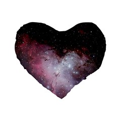 Eagle Nebula Wine Pink And Purple Pastel Stars Astronomy Standard 16  Premium Heart Shape Cushions by genx