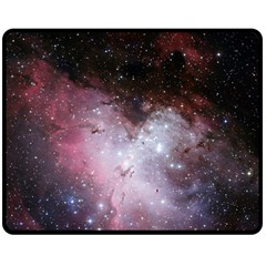 Eagle Nebula Wine Pink And Purple Pastel Stars Astronomy Double Sided Fleece Blanket (medium) 