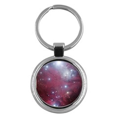 Christmas Tree Cluster Red Stars Nebula Constellation Astronomy Key Chains (round) 