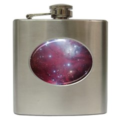 Christmas Tree Cluster Red Stars Nebula Constellation Astronomy Hip Flask (6 Oz)