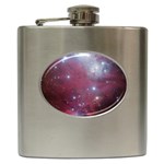 Christmas Tree cluster red stars nebula constellation Astronomy Hip Flask (6 oz) Front