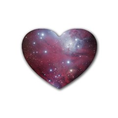 Christmas Tree Cluster Red Stars Nebula Constellation Astronomy Heart Coaster (4 Pack) 