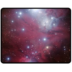 Christmas Tree Cluster Red Stars Nebula Constellation Astronomy Fleece Blanket (medium) 