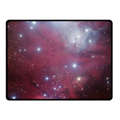 Christmas Tree Cluster Red Stars Nebula Constellation Astronomy Fleece Blanket (small)