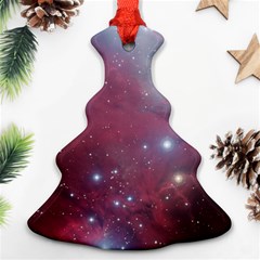 Christmas Tree Cluster Red Stars Nebula Constellation Astronomy Christmas Tree Ornament (two Sides)