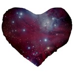 Christmas Tree cluster red stars nebula constellation Astronomy Large 19  Premium Heart Shape Cushions Front