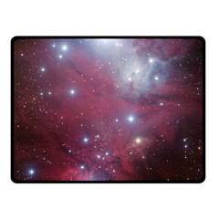 Christmas Tree Cluster Red Stars Nebula Constellation Astronomy Double Sided Fleece Blanket (small) 