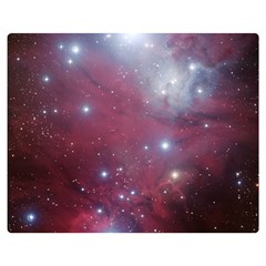 Christmas Tree Cluster Red Stars Nebula Constellation Astronomy Double Sided Flano Blanket (medium) 