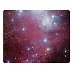 Christmas Tree Cluster Red Stars Nebula Constellation Astronomy Double Sided Flano Blanket (large) 