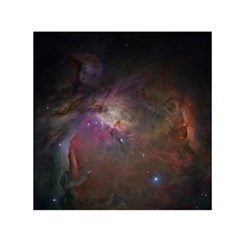 Orion Nebula Star Formation Orange Pink Brown Pastel Constellation Astronomy Small Satin Scarf (square) by genx