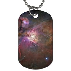 Orion Nebula Star Formation Orange Pink Brown Pastel Constellation Astronomy Dog Tag (one Side)