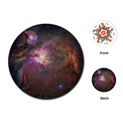 Orion Nebula Star Formation Orange Pink Brown Pastel Constellation Astronomy Playing Cards (round)