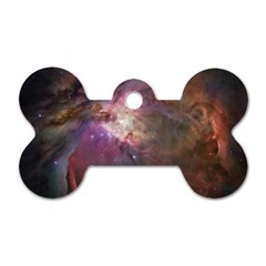 Orion Nebula Star Formation Orange Pink Brown Pastel Constellation Astronomy Dog Tag Bone (two Sides) by genx