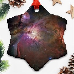 Orion Nebula Star Formation Orange Pink Brown Pastel Constellation Astronomy Ornament (snowflake)