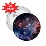 Carina Nebula NGC 3372 the Grand Nebula Pink Purple and Blue with shiny stars Astronomy 2.25  Buttons (10 pack)  Front