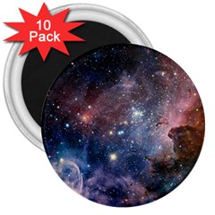 Carina Nebula Ngc 3372 The Grand Nebula Pink Purple And Blue With Shiny Stars Astronomy 3  Magnets (10 Pack)  by genx