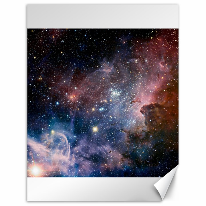 Carina Nebula NGC 3372 the Grand Nebula Pink Purple and Blue with shiny stars Astronomy Canvas 18  x 24 