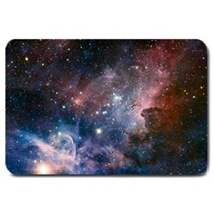 Carina Nebula Ngc 3372 The Grand Nebula Pink Purple And Blue With Shiny Stars Astronomy Large Doormat  by genx