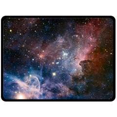 Carina Nebula Ngc 3372 The Grand Nebula Pink Purple And Blue With Shiny Stars Astronomy Fleece Blanket (large)  by genx