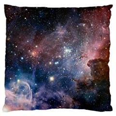 Carina Nebula Ngc 3372 The Grand Nebula Pink Purple And Blue With Shiny Stars Astronomy Large Cushion Case (one Side)