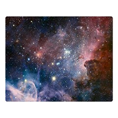 Carina Nebula Ngc 3372 The Grand Nebula Pink Purple And Blue With Shiny Stars Astronomy Double Sided Flano Blanket (large)  by genx