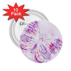 Colorful Butterfly Purple 2 25  Buttons (10 Pack) 