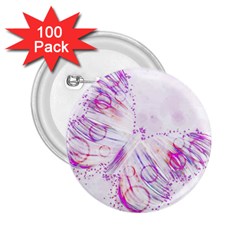 Colorful Butterfly Purple 2 25  Buttons (100 Pack) 