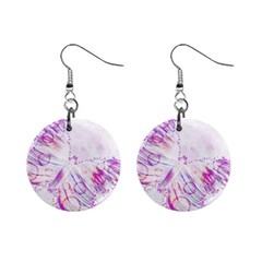 Colorful Butterfly Purple Mini Button Earrings by Mariart