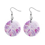 Colorful Butterfly Purple Mini Button Earrings Front