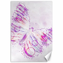 Colorful Butterfly Purple Canvas 12  X 18  by Mariart