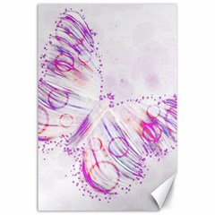 Colorful Butterfly Purple Canvas 24  X 36  by Mariart