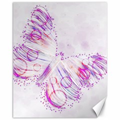 Colorful Butterfly Purple Canvas 11  X 14  by Mariart