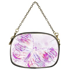 Colorful Butterfly Purple Chain Purse (two Sides) by Mariart