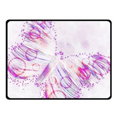 Colorful Butterfly Purple Fleece Blanket (small) by Mariart