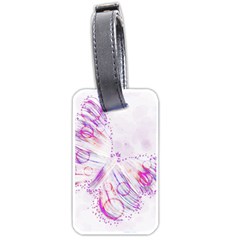 Colorful Butterfly Purple Luggage Tags (one Side)  by Mariart