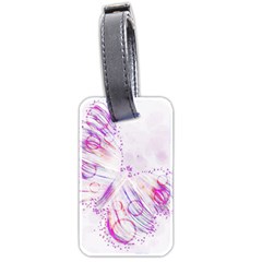 Colorful Butterfly Purple Luggage Tags (two Sides) by Mariart