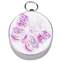 Colorful Butterfly Purple Silver Compasses by Mariart