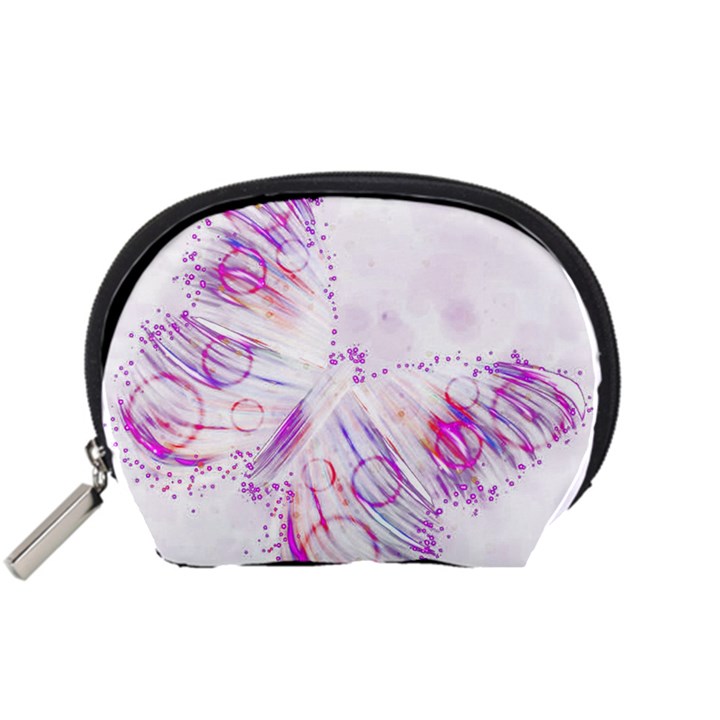 Colorful Butterfly Purple Accessory Pouch (Small)