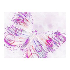 Colorful Butterfly Purple Double Sided Flano Blanket (mini)  by Mariart