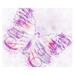 Colorful Butterfly Purple Double Sided Flano Blanket (small)  by Mariart