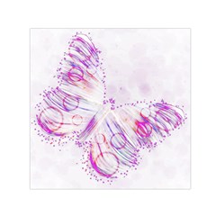 Colorful Butterfly Purple Small Satin Scarf (square) by Mariart